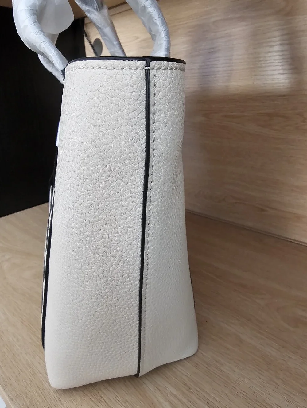 Marc Jacobs Marshmallow Pebbled Leather Tote with Logo Straps